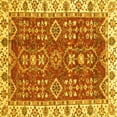 thumbnail image 1 of Ahgly Company Machine Washable Indoor Square Oriental Yellow Traditional Area Rugs, 4' Square, 1 of 4