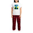 thumbnail image 4 of CafePress - Ukrainian President Zelenskyy Ukraine Flag Pajamas - Women's Short Sleeve Print T-Shirt and Pants Light Cotton Pajama Set, 4 of 7