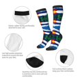 thumbnail image 4 of Knee High Socks for Women Colorado Flag Print Long Tube Sock Uniform Socks, 4 of 7