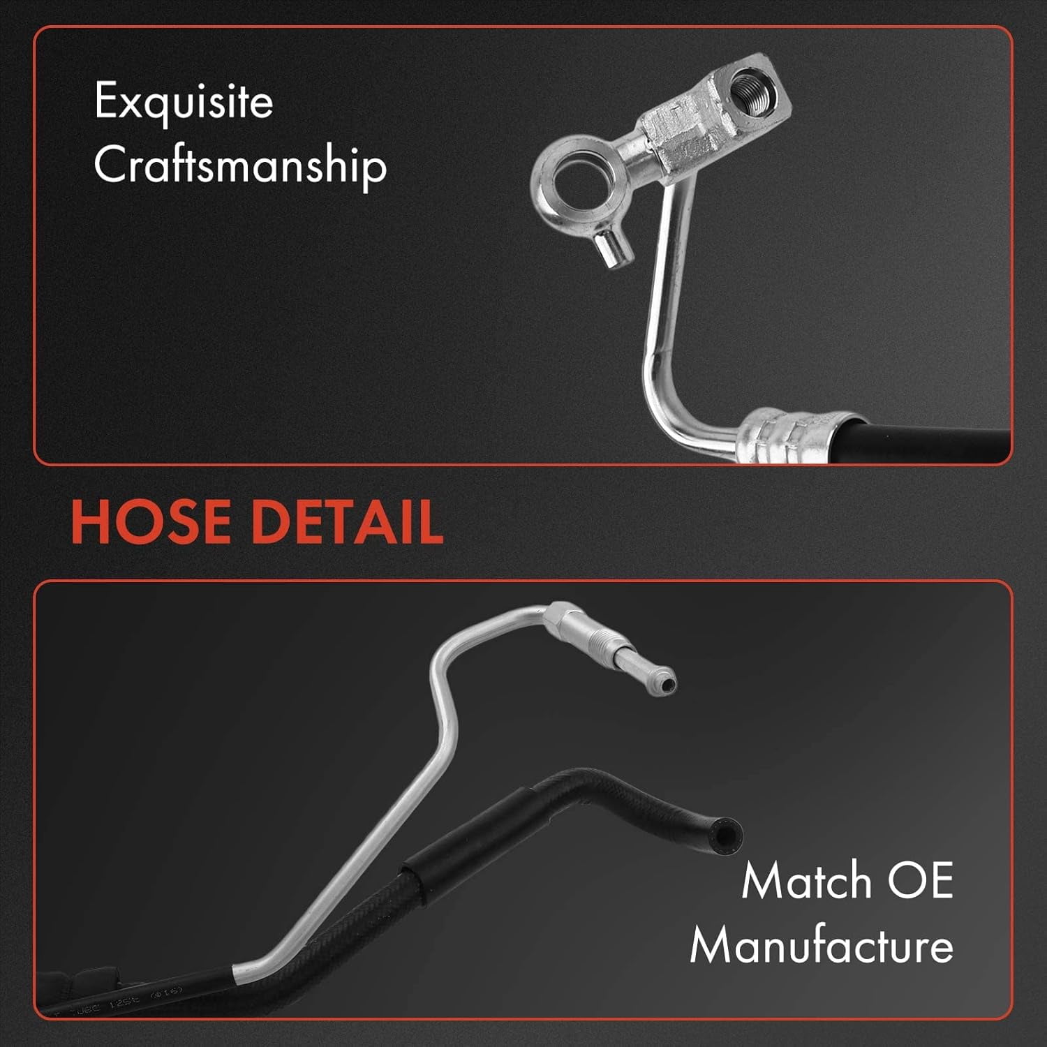 A-Premium Power Steering Hose Pressure & Return Hose Line Assembly Compatible with Infiniti M35 2006-2008 RWD Replace# 49710EH100, 49710EH10A