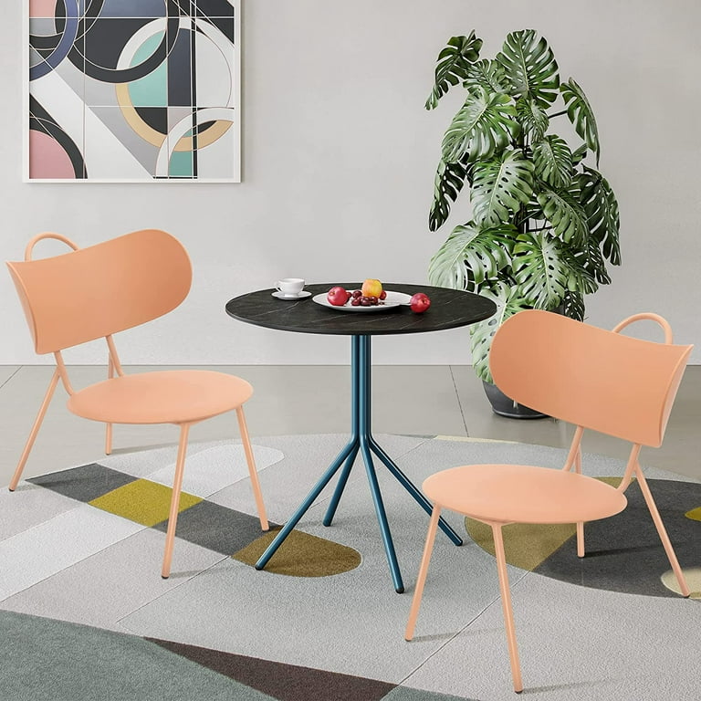 ZXNYH Armless Bistro Dining Chair-Set of 2, Premium Plastic