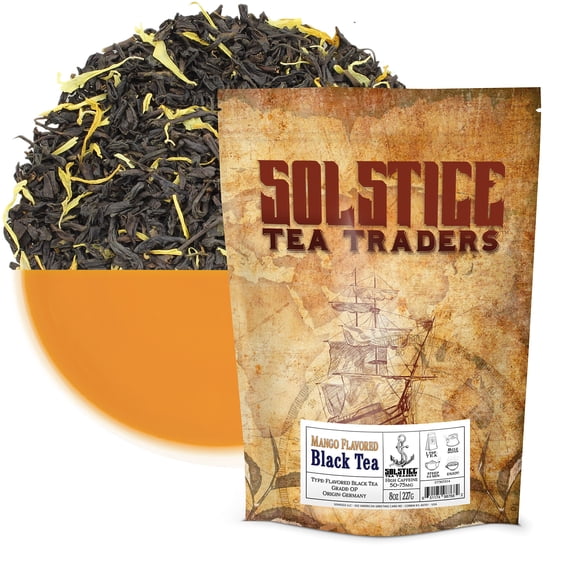 Mango Flavored Loose Leaf Black Tea (8-Ounce Bulk Bag), Makes 100  Cups of Tea