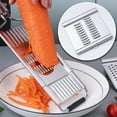 thumbnail image 3 of SLGHLSAHG Multipurpose Vegetable Cutter, 4 in 1 Multi-Purpose Vegetable Slicer, Stainless Steel Shredder Cutter Grater Slicer for Fruits and Vegetables A8506, 3 of 7
