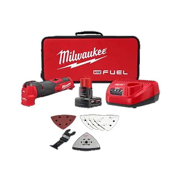 Milwaukee Outil M12 Carburant 12V Lithium-Ion Oscillant Multi-Outils Kit avec Batterie 4.0 Ah et Chargeur