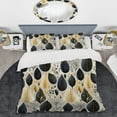 thumbnail image 2 of Designart "Contemporary Leaf Designs III" Blue Plants Bedding Covert Set - Bohemian & Eclectic Bed Set With 1 Sham, 2 of 5