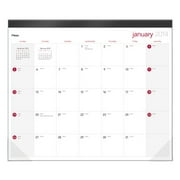 Mead Dated Large Basic 12-Month Desk Pad, White