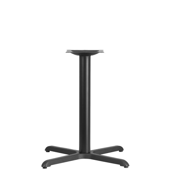 Flash Furniture 30" x 30" Restaurant Table X-Base with 3" Diameter Table Height Column, Black