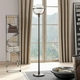 thumbnail image 2 of Evelyn&Zoe Cieonna Globe & Stem Floor Lamp with Glass Shade, Blackened Bronze/White, 2 of 5