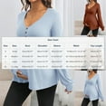 thumbnail image 6 of Eltusu Women Maternity Long Sleeve Tops, V-Neck Pullover Solid Color Comfort Pregnancy Clothes Khaki Size S, 6 of 6
