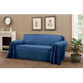 thumbnail image 2 of Innovative Textile Solutions 1-Piece Mason Throw Sofa Slipcover, Blue, 2 of 6