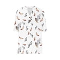 thumbnail image 6 of ZQUUVOU Women's T-Shirt Casual Button V-Neck Loose Elastic Printed Blouse A-White (2XL), 6 of 6