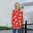 thumbnail image 3 of HAVUITYY Easter Printed Women's Sweaters, 3/53 Sleeve Crew Neck Womens Tops, Spring Going Out Easter Shirts for Women Wear & Gifts, 3 of 5