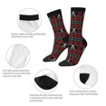 thumbnail image 3 of KLL Vintage Maple Leaf with Skull Pattern Print Cool Socks Men's Women's Crew Socks Funny Crazy Novelty Stockings, 3 of 6