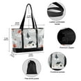 thumbnail image 2 of FORMRS Canvas Laptop Tote Bag for Women with 15.6" Computer Compartments Shoulder Handbag, Cartoon Blue Houses, 2 of 7