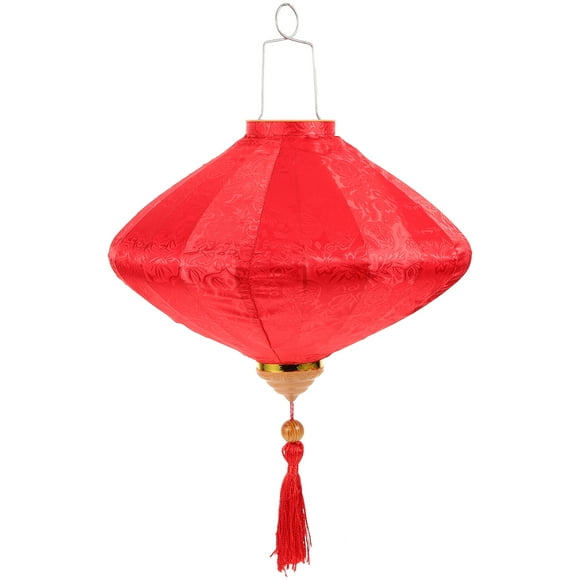 KAKOWELY Lanterne Vietnamienne Lanterne Décorative Lanterne Orientale Lanterne Suspendue, 13.78"X13.78"X11.81 Pouces