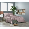 thumbnail image 3 of PURE BAMBOO Sheets Twin XL Size Bed Sheet 3 Piece Set, Genuine 100% Organic Bamboo Viscose, Soft & Cooling, Double Stitching, 16" Deep Pockets (Twin XL, Dusty Pink), 3 of 4