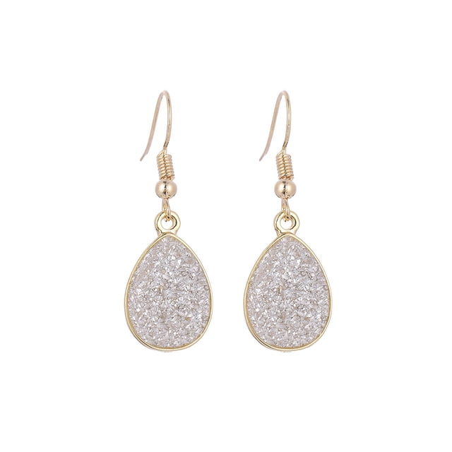 Qarigey 1 par de pendientes colgantes simples para fiesta de mujer, el mejor regalo, accesorios de joyería, suministro a juego de ropa, aleación Type3 NO3 Qarigey AP009623-02B