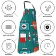 thumbnail image 5 of Fuzoiu Medical Elements Print Adjustable Waterproof Apron with Pockets,Waterproof Apron for Cooking, Gardening, and Art Projects, 5 of 8