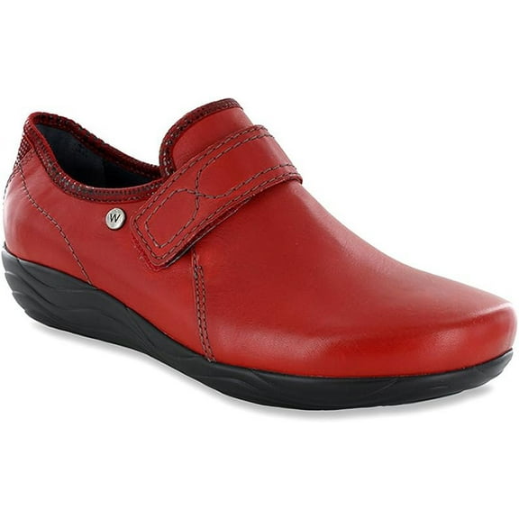 Wolky Women's Desna Hook and Loop Adjustable Strap Shoes, Red, Size EU 38
