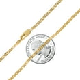 thumbnail image 2 of 2.2mm 24k Yellow Gold Plated Flat Curb Choker Chain Necklace, 18 inches, 2 of 7