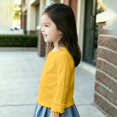 thumbnail image 3 of LNMQLPDBS Y2k Tees Girls Bell Sleeve Top 4t Girl Tops Girls Green Shirt Girls Long Sleeve Shirts Size 6 Girls 10-12 Girls 8-10 Clothes, Yellow 18-24 Months, 3 of 6