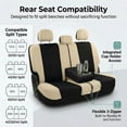 thumbnail image 4 of FH Group Car Seat Covers Light & Breezy Flat Cloth, Full Set w/ Carpet Floor Mats With Colored Trim, 4 of 9