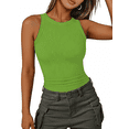 thumbnail image 3 of 2pcs Ladies Solid Color Ribbed Tank Top | Casual Sleeveless Slim Fit Base Layer for Summer, 3 of 8