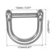 thumbnail image 2 of Uxcell D-Ring Shackle, 4 Pack 1/2 Inch Inside Width Steel U Shape Small Shackles, Silver, 2 of 5