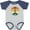 Heather and Navy, variant on Inktastic Paris Eiffel Tower Retro Sunset Boys or Girls Baby Bodysuit