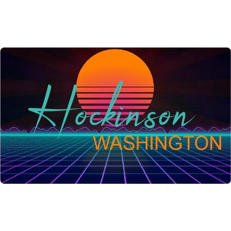 

Hockinson Washington 4 X 2.25-Inch Fridge Magnet Retro Neon Design