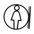 thumbnail image 2 of Letrero de baño para baño, calcomanía de pared acrílica para hombre o mujer, placa extraíble, letrero de baño para baño Femenino, 2 of 9