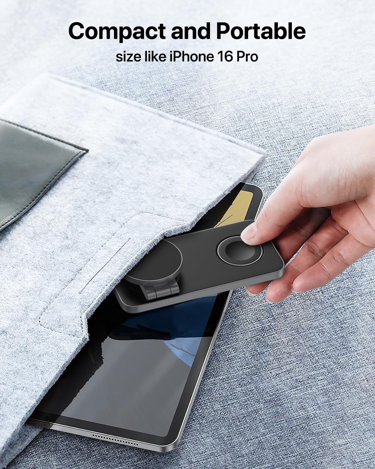 GATATOL 3-in-1 Magnetic Foldable Wireless Charging Station photo 8