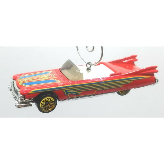 Christmas Ornament for 1959 Cadillac Pink Blue Yellow Stripes