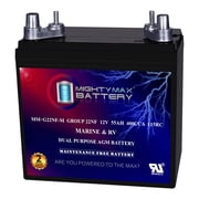 MM-G22NF-M - 12 Volt 55 AH, Marine Post Terminal, Rechargeable SLA AGM Battery