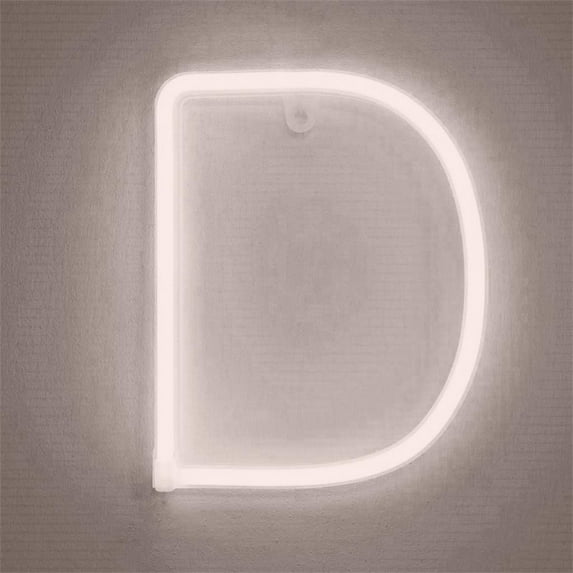 LINLIN Neon Sign, Letter Neon Signs Neon Alphabet Light Light Up LED Letters Lights Light Up Marquee Letters Lights Battery USB White