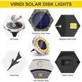 thumbnail image 2 of Focos solares para jardín de exterior, paquete de 4, 16 LED, impermeables IP65, inalámbricos, de acero inoxidable, para césped, camillas, caminos y plantas., 2 of 5