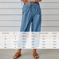 thumbnail image 4 of ZOELNIC Women's High Waist Capri Pants Wide Leg Cropped Pants with Pockets, Comfortable Casual Trousers for Work or Vacation, S, 4 of 4