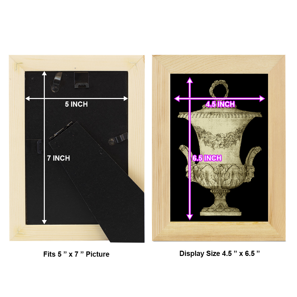 Garden Antiquities III -Framed Print w/glass-Natural Wood