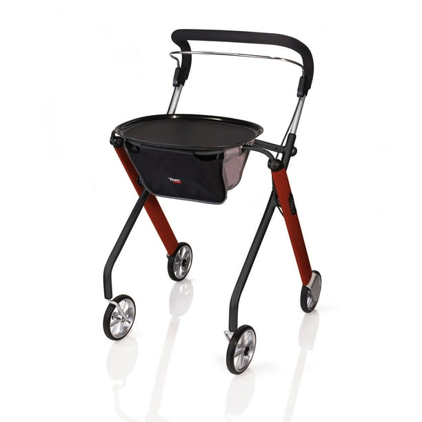 Stander Let’s Go Indoor Rollator, Lightweight Four Wheel Euro Style