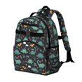thumbnail image 2 of Dinosaur and Heart Navy Pattern Cute School Backpack Bag for School with Padded Back and Adjustable Shoulder Straps 15.25"x11.5"x5.25", 2 of 4
