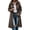 Brown, variant on Fall Coats for Women Plaid Checkered Long Trench Coat with Lapel and Pockets for Autumn Street Walks and Weekend Trips