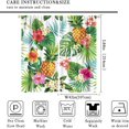 thumbnail image 2 of Tropical Curtains, Summer Tropical Pattern Pineapple Palm Leaves and Flowers, Living Room Bedroom Decorative Curtains, 2 Panel Set, 84x84 Inches, 2 of 6