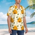 thumbnail image 4 of Poker Casino Seamless Pattern Mens Hawaiian Shirt Short Sleeve Casual Button Up Tropical Summer Beach Shirt, 4 of 9