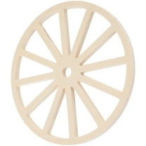 NICEXMAS Vintage Wooden Wheel Wall Art Beige Decorative Wall Hanging for Home and Garden