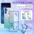 thumbnail image 4 of for Samsung Galaxy A13 5G Case Glitter Sparkly for Women Girls Sparkle Bling Shiny Girly Blue Phone Cover Cute Flowers Floral Design with Ring Holder Pretty Cases for A13 5G 6.5 inch, 4 of 12