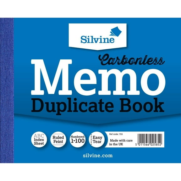 Silvine Carbonless Copy Paper Memo Book
