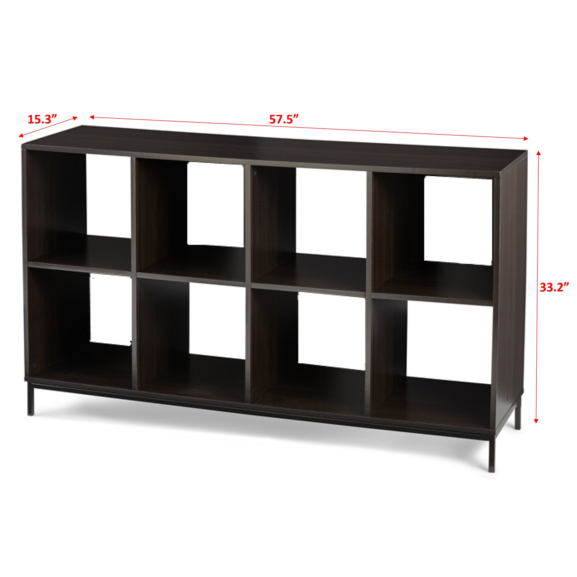 Better Homes Gardens 8 Cube Storage Organizer With Metal Base Multiple Finishes Walmart Com Walmart Com