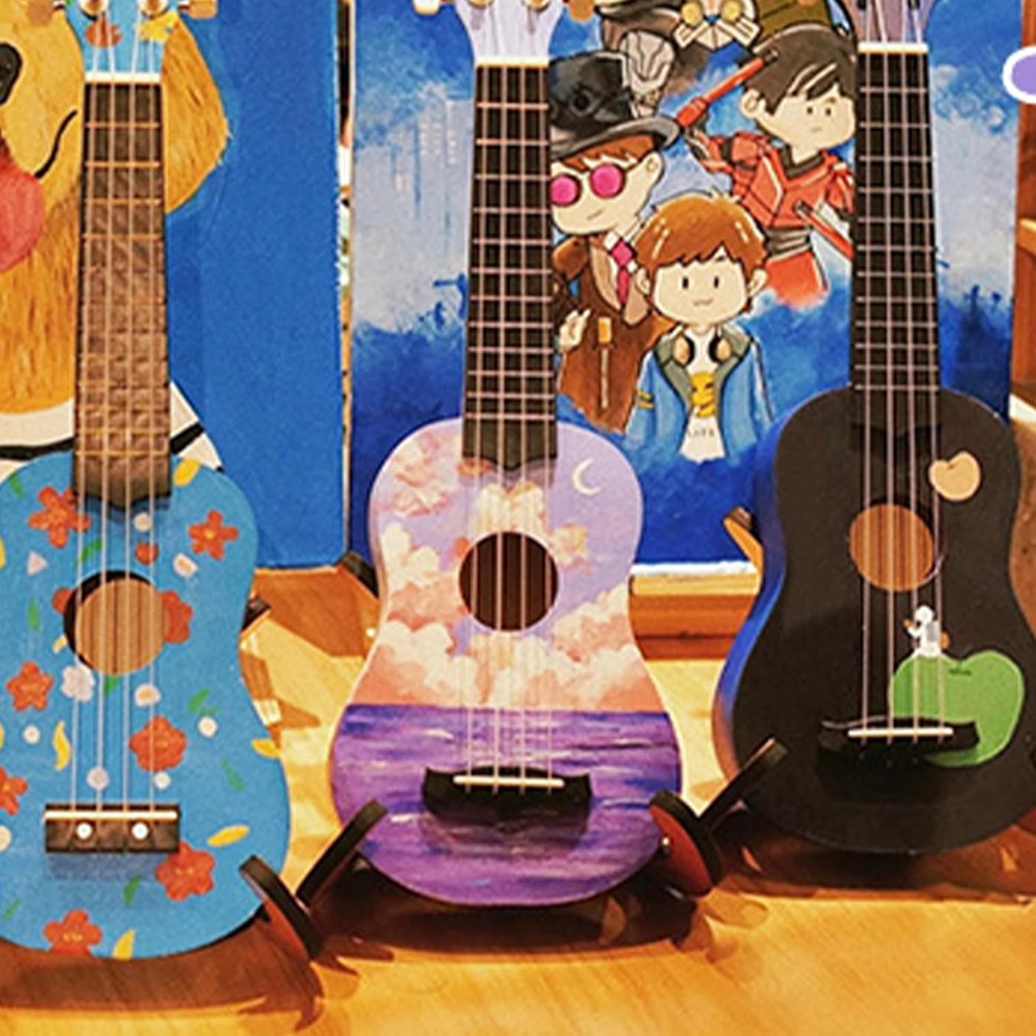 DIY Ukulele Kit, DIY Guitar Kit, Build Your Own Guitar with Our Paintable Ukulele Guitar Building Kit,Fun DIY Kit Ukulele for Kids, Children, Adults, Art Projects(24 Inch)