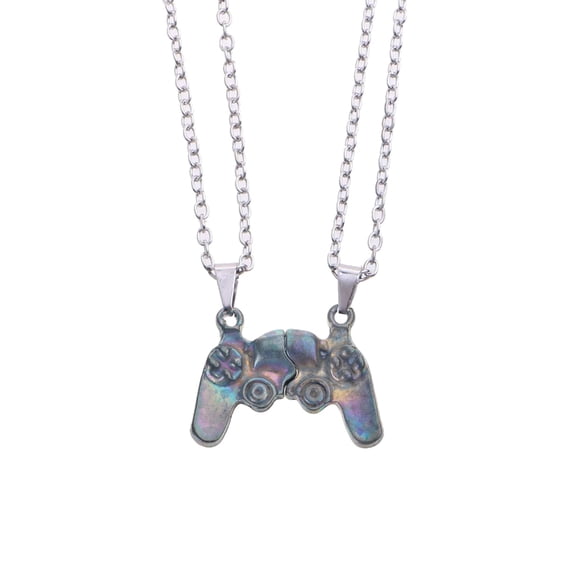 2 Pieces/set Friendship Necklace Magnet Hiphop Game Controller Couple Best Matching Necklaces for Him Her