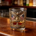 thumbnail image 5 of Agiufgs Patriotic 250th Anniversary Glass Tumbler, 3.5 Inch Diameter for Whiskey & Cocktails, Perfect for History Enthusiasts & Home Bar Display, 5 of 7